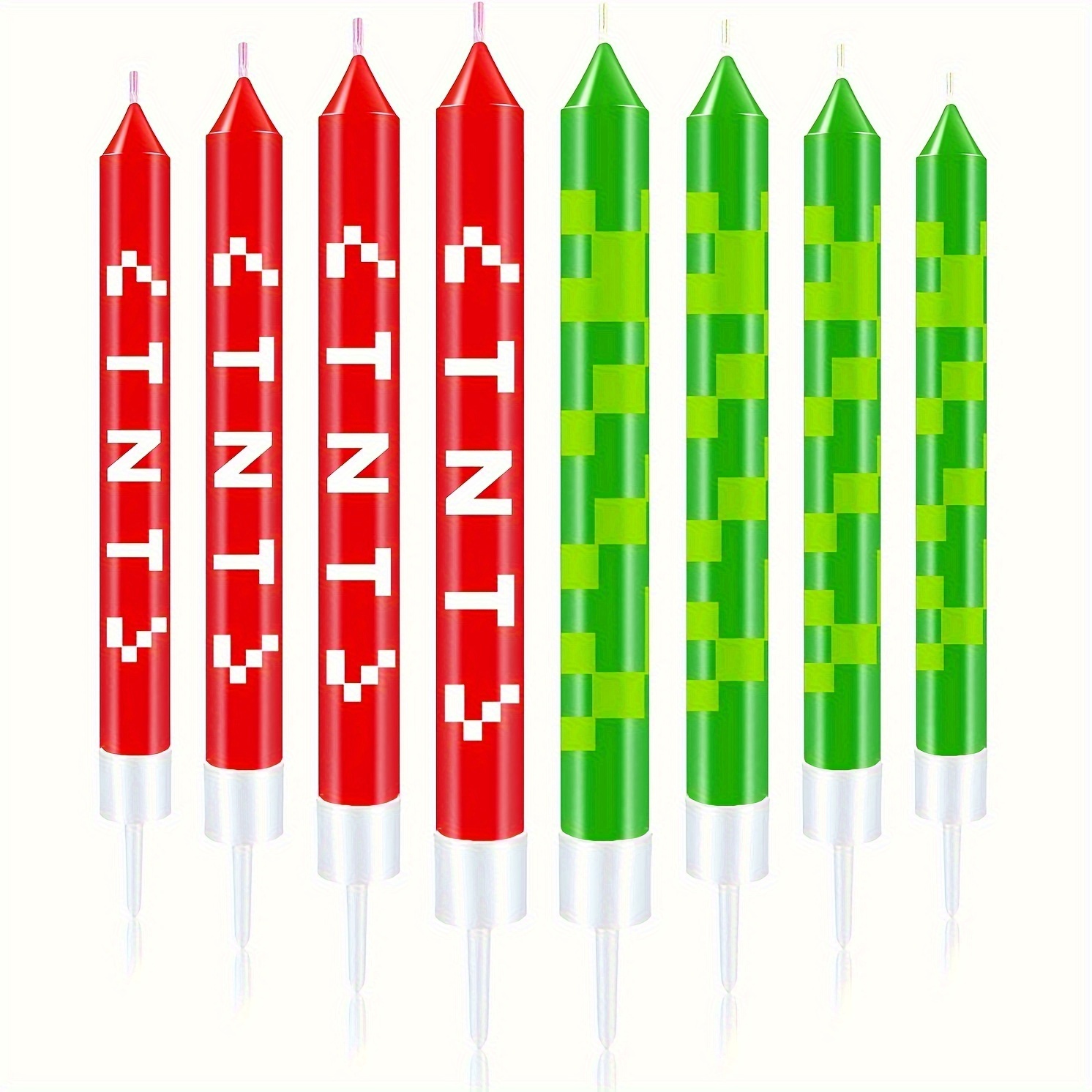 Unity Candle Set - 12/24 pz Candele a Pixel Verdi