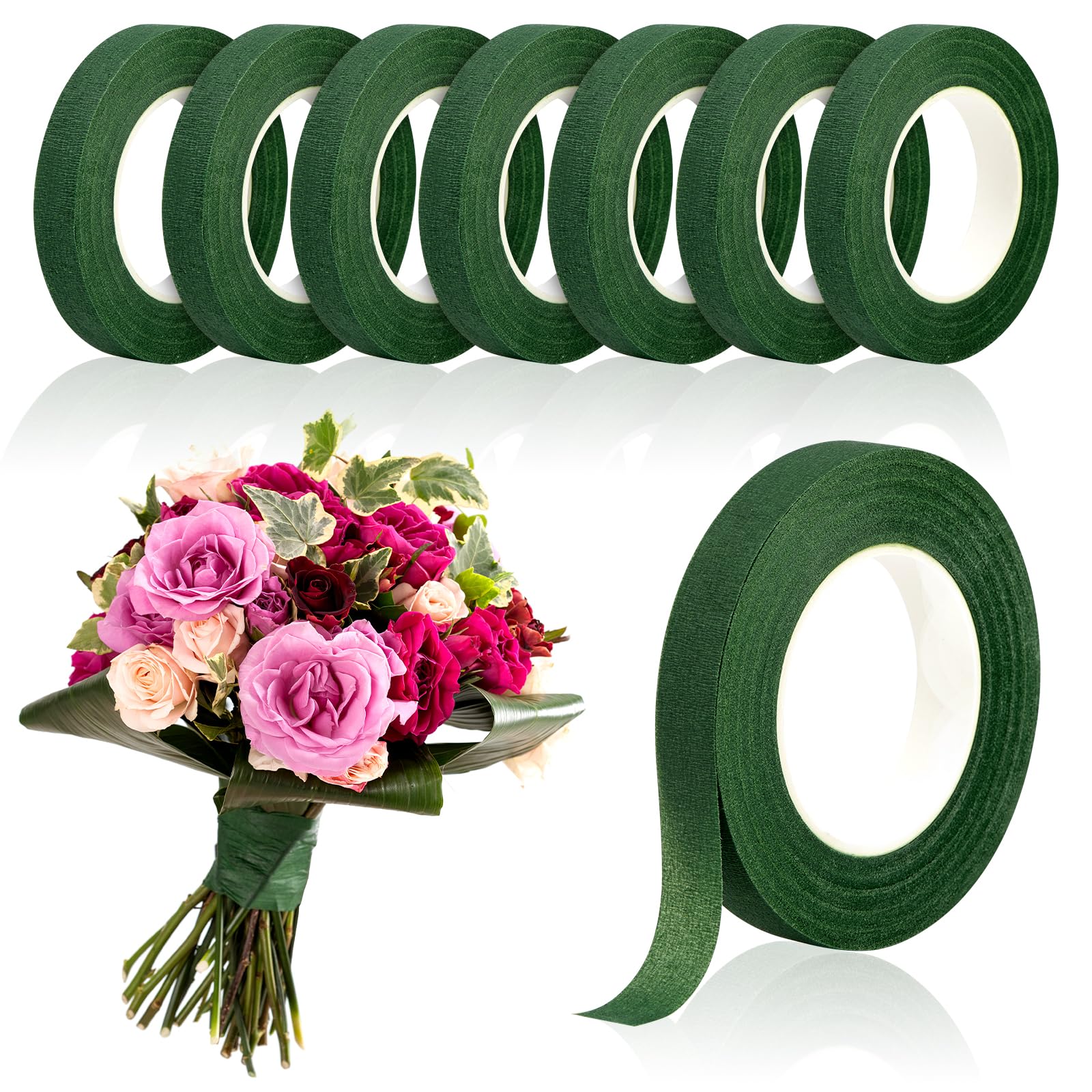 Wedding Supply Decor - Nastro Floreale Verde da 20 Iarde,
