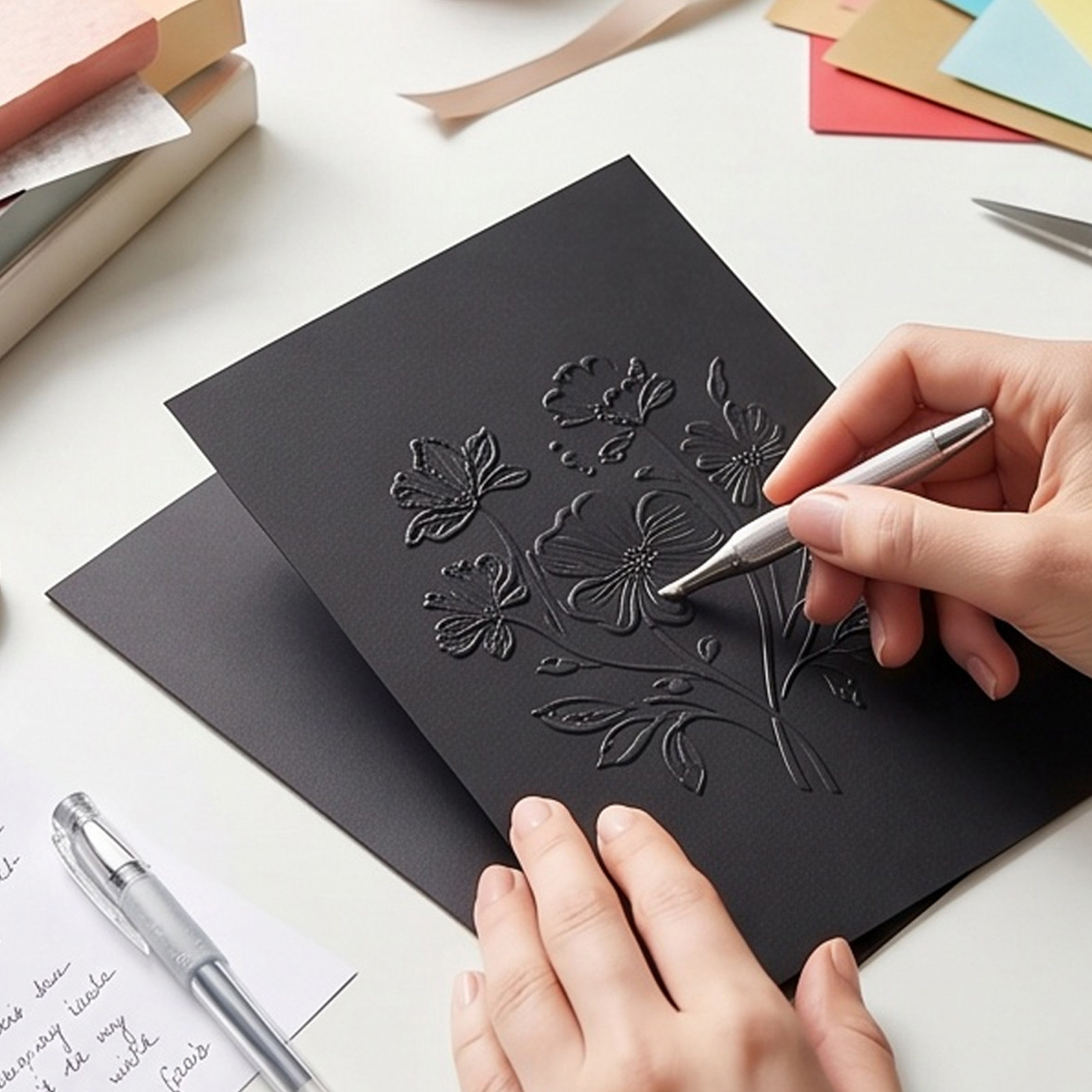 Papercraft Supply Invitation - 60 Pezzi di Cartoncino Nero per