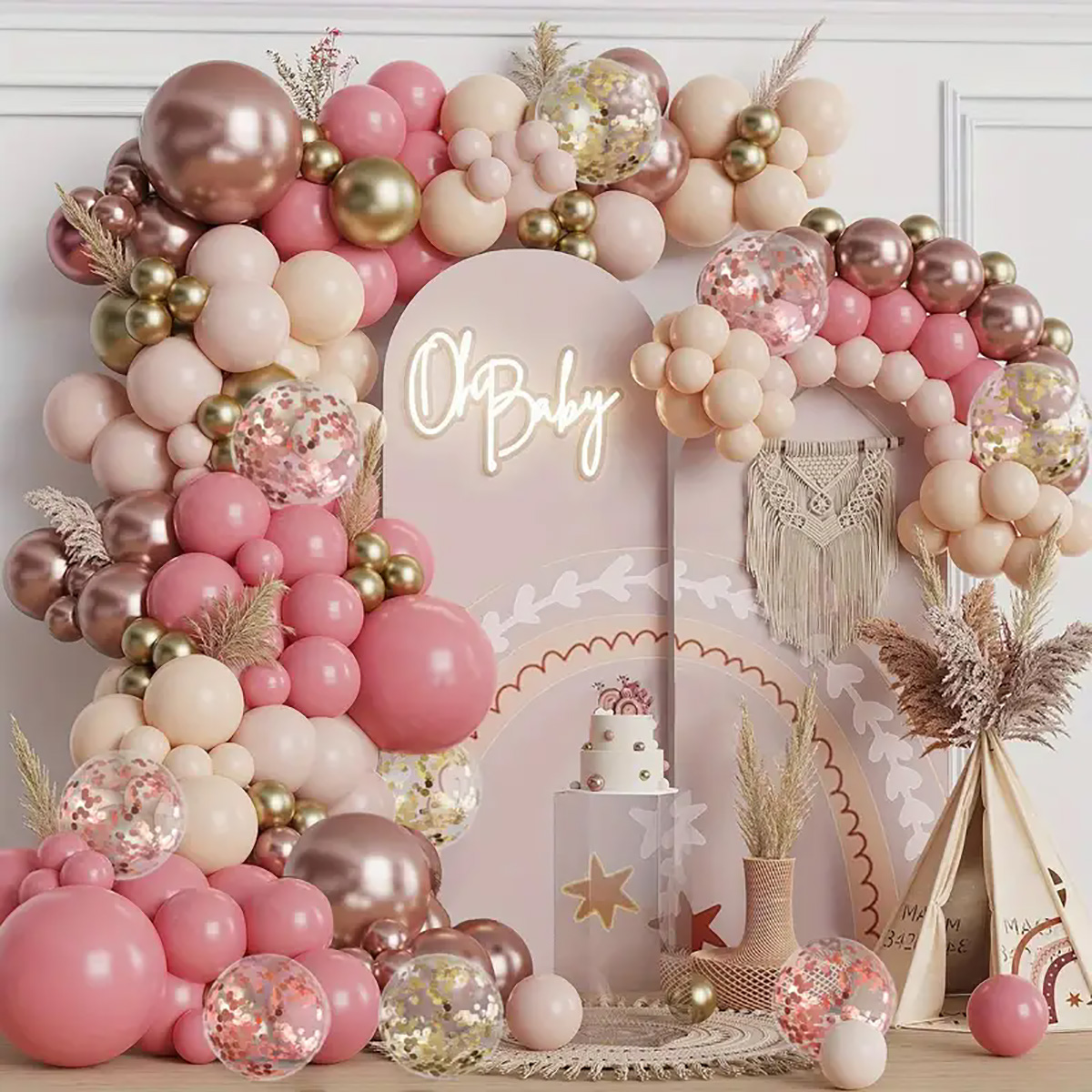 Wedding Supply Kit - 137 pezzi vintage rosa rosa bianco