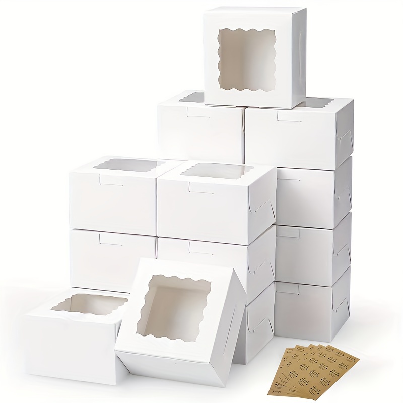 Wedding Cake Supply - 10 Pezzi Scatole in Carta Kraft