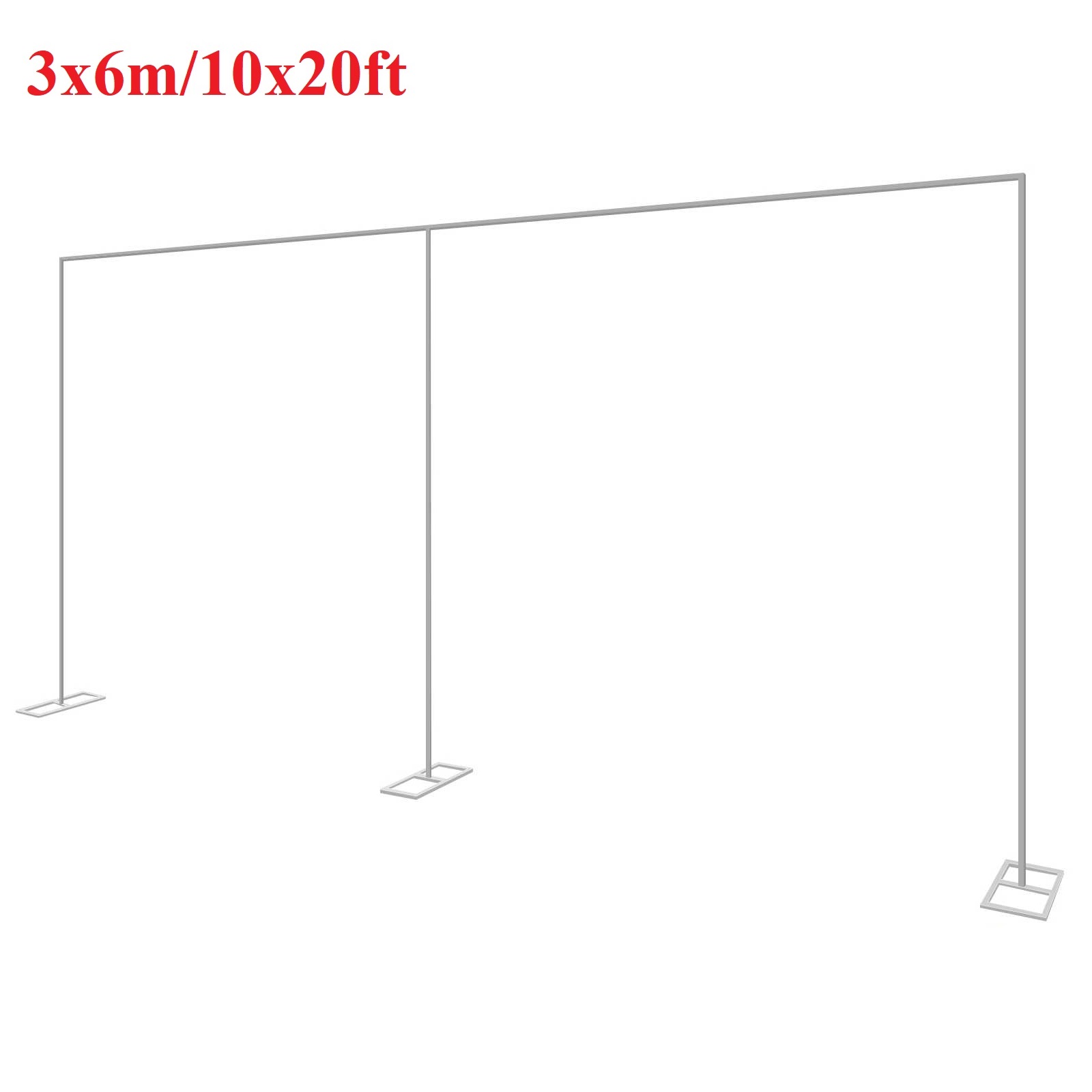 Wedding Balloon Arch - 3x6m/10x20ft Metallo Arco di Nozze Stand