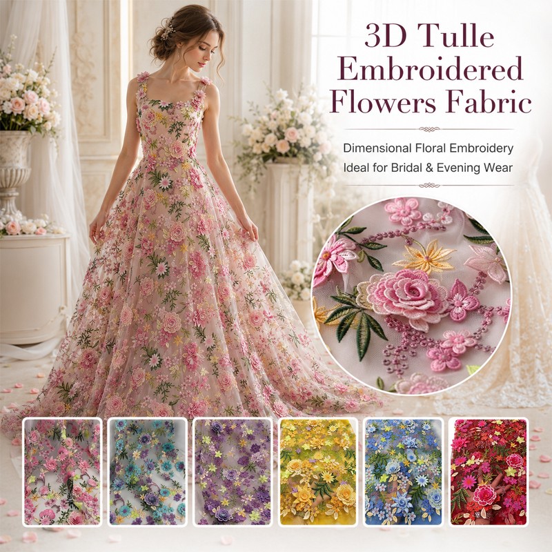 Tessuto in Tulle Ricamato Flor - Wedding Supply Wholesale recensione e prezzo