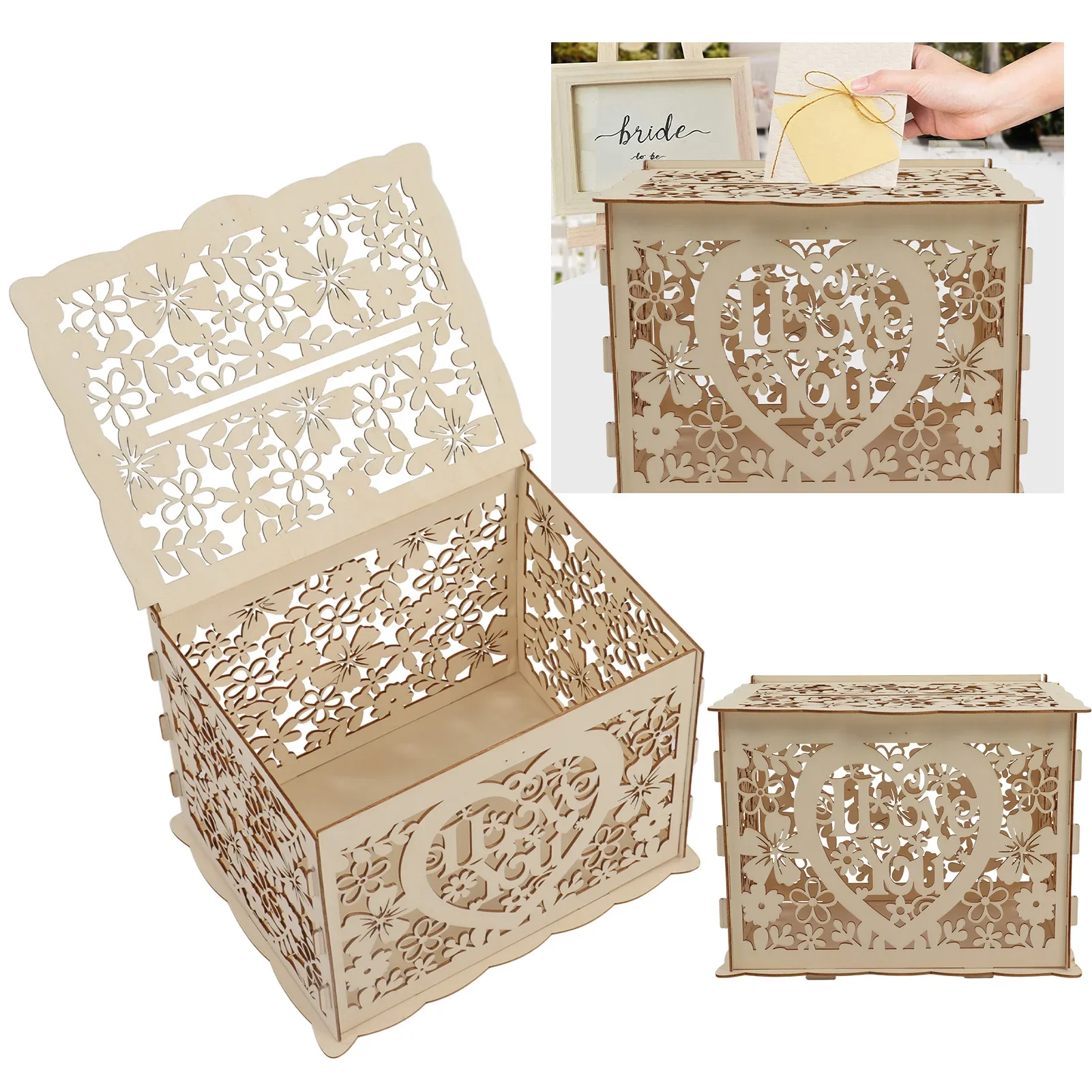 Scatola di legno vuota fai da  - Wedding Card Box recensione e prezzo